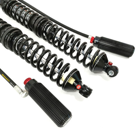 Offroad-Parts Coilovers For Off-road Vehicles, Featuring An External Reservoir, Adjustable Compression, And 2.5-inch Durable Body. Available In 10, 12, 14, And 16-inch Lengths For Trucks, 4x4s, And Off-road Builds.