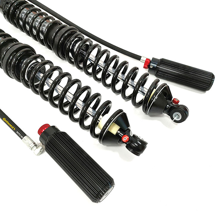 Offroad-Parts coilovers for off-road vehicles, featuring an external reservoir, adjustable compression, and 2.5-inch durable body. Available in 10, 12, 14, and 16-inch lengths for trucks, 4x4s, and off-road builds.